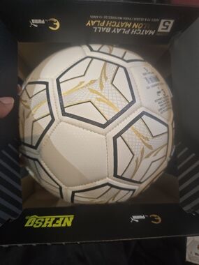 Puma Match Play Soccer Ball - White & Gold